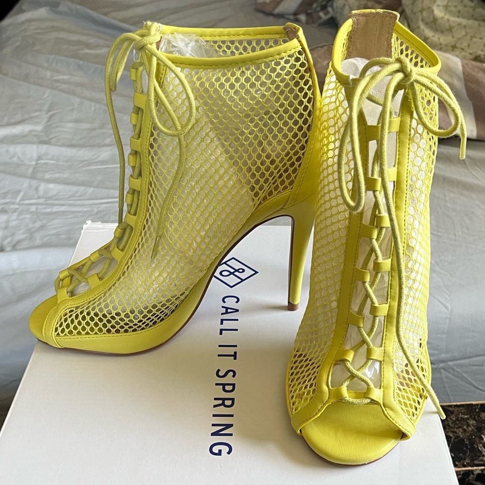 Call It Spring Yellow Heels Style “Khloee”